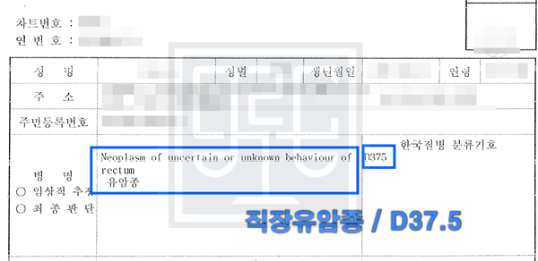 [D375, C20] 직장신경내분비종양 손해사정사례 이루다손해사정법인 성공사례 썸네일